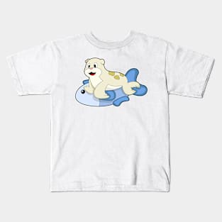 Seal with Fish Kids T-Shirt